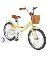 18 Inch Kids Bike Adjustable Bicycle with Reflectors and Bell for Childr... - €165,90 EUR