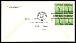 1940 US FDC Cover - For Defense 1c Block of 4, Washington DC V3 - $2.96