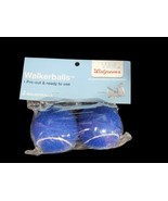 Set of 2 Easy Glide Blue Walkerballs Pre-Cut to Fit Most Walkers Protect... - £10.89 GBP