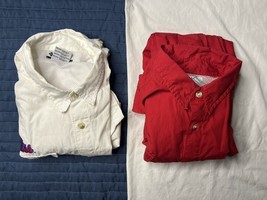 Lot X2 Columbia Ole Miss Rebels PFG Shirts Men’s XL Red &amp; White Short Sl... - $50.00