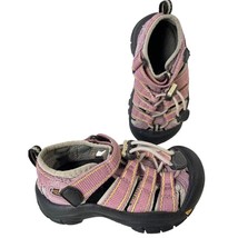 Keen Girls Newport H2 Sports Sandals Sandal Pink Black Bungee Laces Active 8 - $17.81