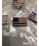 (5) US Flag Pins Lot God Bless America MADE IN THE USA Lapel Hat Tie 4th... - $9.33 CAD
