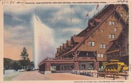Old Faithful Inn Geyser Yellowstone National Park Wyoming WY 1978 Postcard B01 - £2.38 GBP