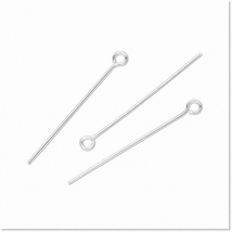 20pcs Sterling Silver Pins for Jewelry Making - Authentic 18mm (0.7 inch) 0.6mm/ - $24.74