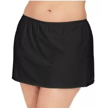 Island Escape Thigh Minimizing Swim Skirt Size 16W Black Lined New  - £18.47 GBP