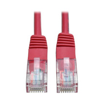 Tripp Lite N002-001-RD 1FT CAT5 CAT5E Red Patch Cable Molded RJ45 M/M 350MHZ Pvc - £14.79 GBP
