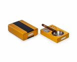 Bey-Berk Cigar Ashtray/Cutter Yellow &amp; Carbon Fiber Color - $104.95