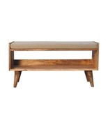 Oak-Effect Nordic Storage Bench with Mud Linen - $339.99