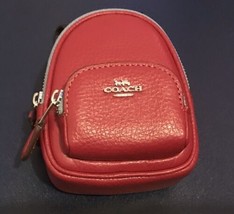 Coach Mini Court Backpack Bag Charm Red - $129.03