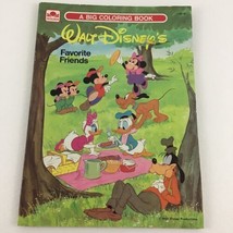 Walt Disney Favorite Friends Coloring Book Mickey Minnie Mouse Donald Daisy Duck - $16.78