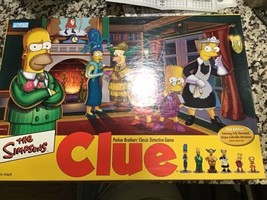 The Simpsons Clue 2nd Edition Board Game COMPLETE Parker Brothers Hasbro 2002 - £20.58 GBP