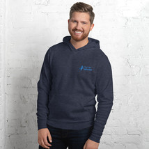 Don't Stop Believing Quote Lettering Cute Unicorn Blue Embroidery Unisex hoodie - £30.04 GBP