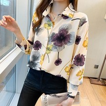 2021 Women&#39;s New Korean Large Long Sleeved Shirt High-end Lady Broken Flower Loo - £60.37 GBP