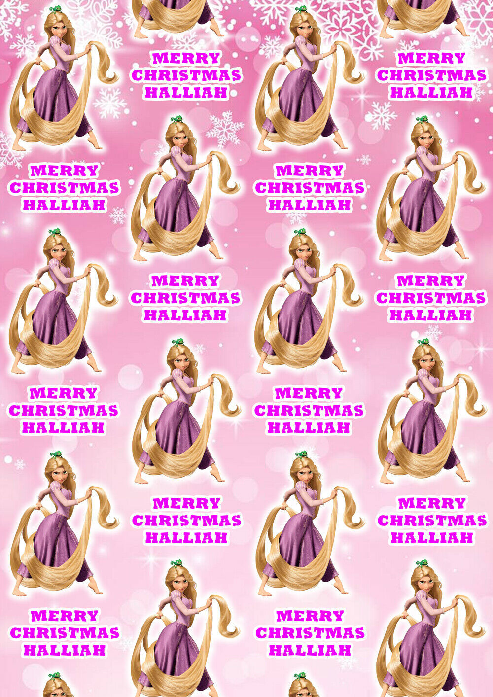 RAPUNZEL Personalised Christmas Gift Wrap - Disney Tangled Wrapping Paper - $5.31