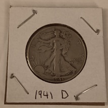 1941 D Walking Liberty Half Dollar VG+ Condition US Mint Denver  - £19.63 GBP