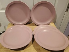 6 Texas Ware Pink / Dusty Rose Melamine Dinnerware 10&quot; Dinner Plates - £15.21 GBP