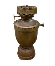 Antique Brass Kerosene Oil Lamp Gatco Slotted Flat Top Screen Burner Made in USA image 5