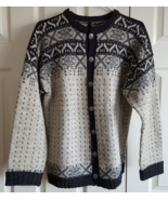 Sweater Figgjo Vintage Pure New Wool Styled Made In Norway Metal Moose B... - £49.91 GBP