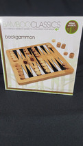 Bamboo Classics Eco Friendly Backgammon Game, In Original Box - $12.64