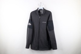 Spyder Mens XL Spell Out Jacquard Fleece Knit Foremost Full Zip Jacket Gray - £42.77 GBP