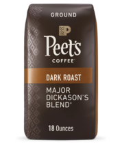 "Peet's Coffee Major Dickason's Blend, 18 oz Ground, DARK ROAST" - $16.00