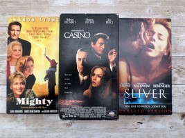 Bundle Lot of 3 Sharon Stone VHS Movies: The Mighty, Casino, Sliver - £8.57 GBP