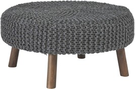 Signature Design By Ashley Jassmyn Contemporary Hand-Knitted, Dark Gray - $194.99