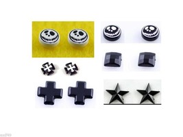 1 Pair Clip On Magnetic Stud Earrings Black Square,Star,Round Cross Men ... - $2.99