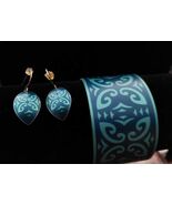 Original aluminum earrings and bracelet set by New Zealand artist Jill Main - €124,74 EUR