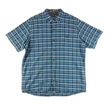Red Head Brand Co Men&#39;s XL Blue Plaid Button Casual Cotton Dress Shirt S... - $19.35