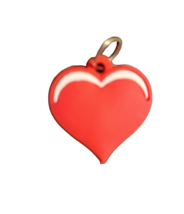 Rubber Silicone Mini Craft Jewelry Bracelet Charm  - New - Red Heart - £5.50 GBP