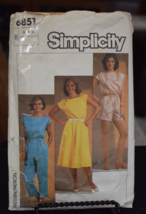 Simplicity 6851 Misses Dress, Jumpsuit &amp; Romper Pattern - Size 6 Bust 30... - $14.84