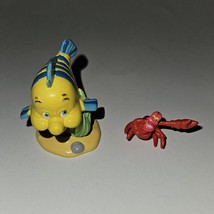 2 Disney Little Mermaid Figures Toy Lot  ~ Includes Flounder Fish Sebast... - $12.82