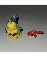 2 Disney Little Mermaid Figures Toy Lot  ~ Includes Flounder Fish Sebast... - £10.02 GBP
