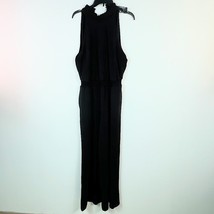 INC Womens XL Black Sleeveless Mockneck Wide Leg Jumpsuit NWT DC77 - $48.99