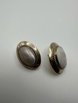 Vintage Sterling Silver Mother of Pearl Shell Earrings 3cm - $29.70