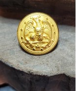 Vintage Eagle With Anchor 1&quot; Navy Brass Button WATERBURY BUTTON Co. CONN - $21.55 CAD