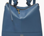 Fossil Elina Blue Denim Leather Convertible Backpack SHB2979944 NWT $250... - $143.54