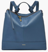 Fossil Elina Blue Denim Leather Convertible Backpack SHB2979944 NWT $250 MRSP FS - £115.01 GBP