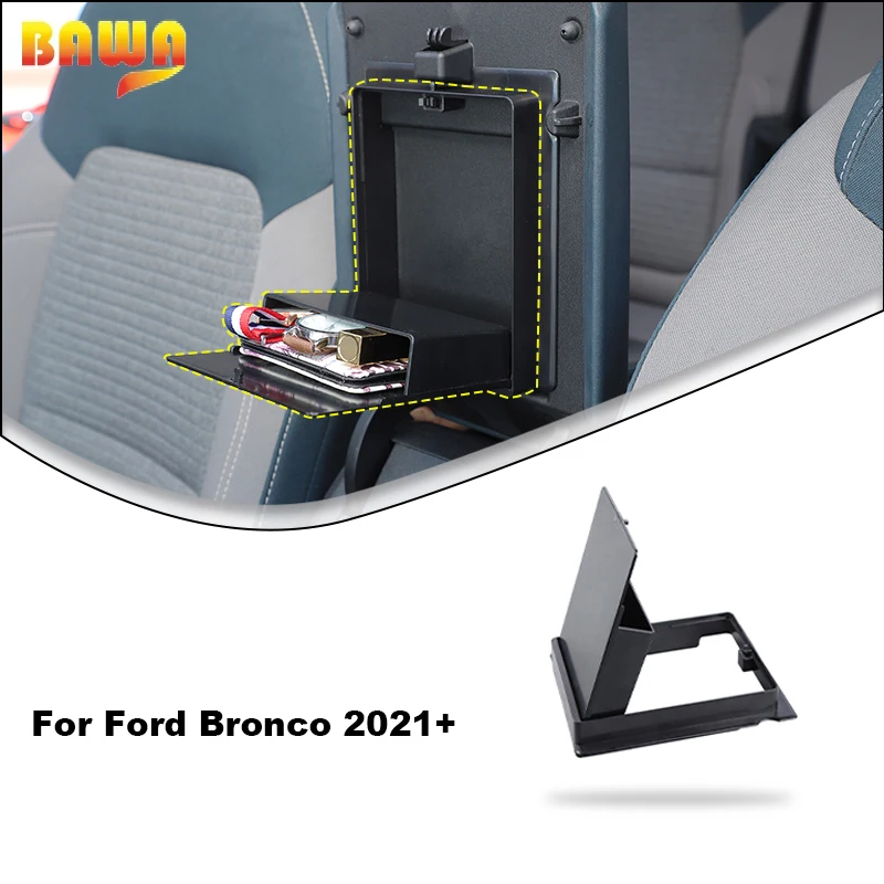 BAWA Multi-function Car Armrest Box Storage Box for Ford Bronco 2021 2022 2023 - £35.41 GBP