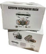 X2 Half Face Gas Mask Cover Painting Spraying Respirator Work Facepiece - $467.67 MXN