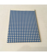 Vintage blue gingham cover stationery writing tablet unlined with gingha... - $27.08 CAD