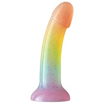 7.5&quot; Rainbow Fantasy Dildo,Pride Colors Strong Suction Base Dildo,Jelly Soft Dil - £42.36 GBP