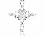 Lenox 2015 Gemmed Cross Ornament Annual Filigree Silver Crystals Christm... - $10.00
