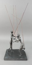 Fred Wertlieb 1969 Signed MCM Brutalist Metal Copper String Puppet Sculpture 18&quot; - £569.93 GBP