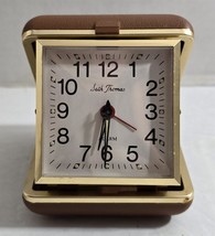 Vtg Seth Thomas White Dial Brown Plastic Case Wind-Up Travel Alarm Clock... - $346.64 MXN