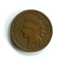 1902 Indian Head Penny United States Small Cent Antique Circulated Coin ... - €3,60 EUR