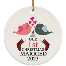1st Wedding Anniversary 2023 Ornament Gift 1 Years Christmas Married Together - £11.57 GBP