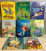 Vintage lot of 8 A Little Golden Book Walt Disney Movies &amp; TV 1967-1992 - £15.21 GBP