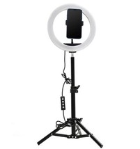 8 inch LED Selfie Ring Light With Tripod Stand For Youtube &amp; Tiktok Live Stream - £6.09 GBP
